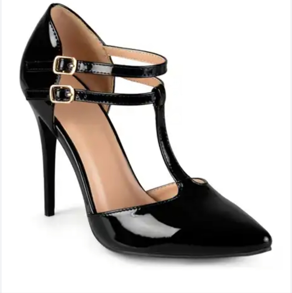 Journee Collection Women's  Black 4 inch Pumps,sz 8
